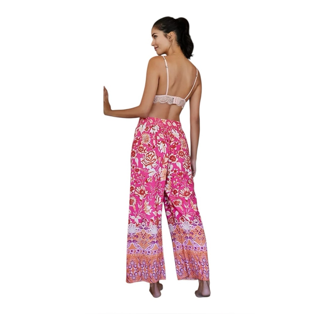 Anthropologie Kari Wide Leg Floral Boho Pants
